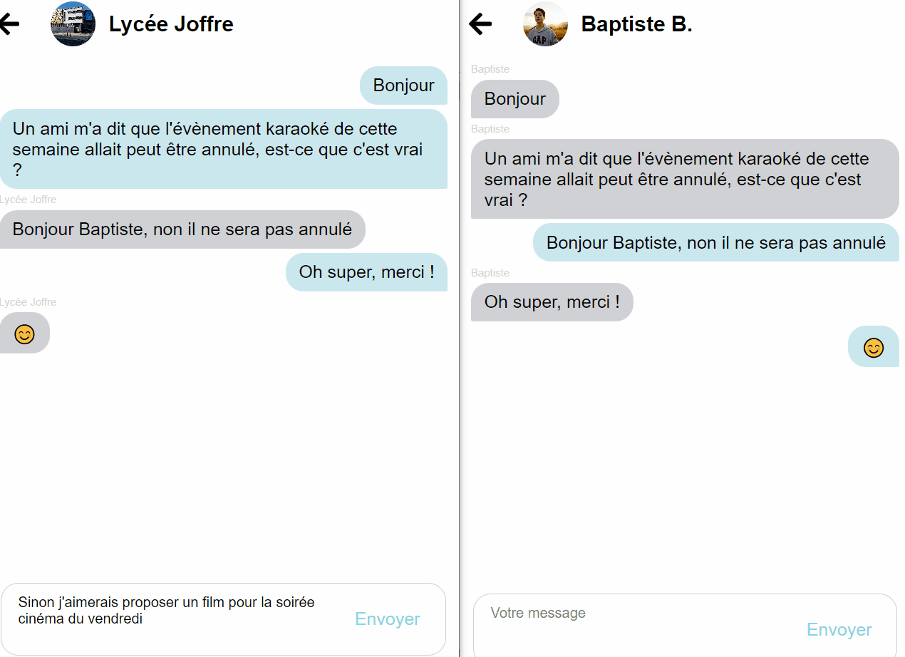 Tandem real-time conversation